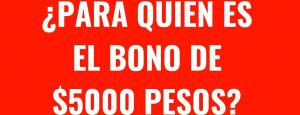 Bonificación Especial 2019: Bono de 5000 pesos