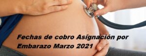Fechas de cobro Asignación por Embarazo Marzo 2021