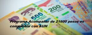 Programa Acompañar de 21600 pesos es compatible con AUH